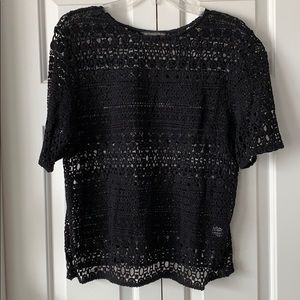 Crocheted black VS shirt